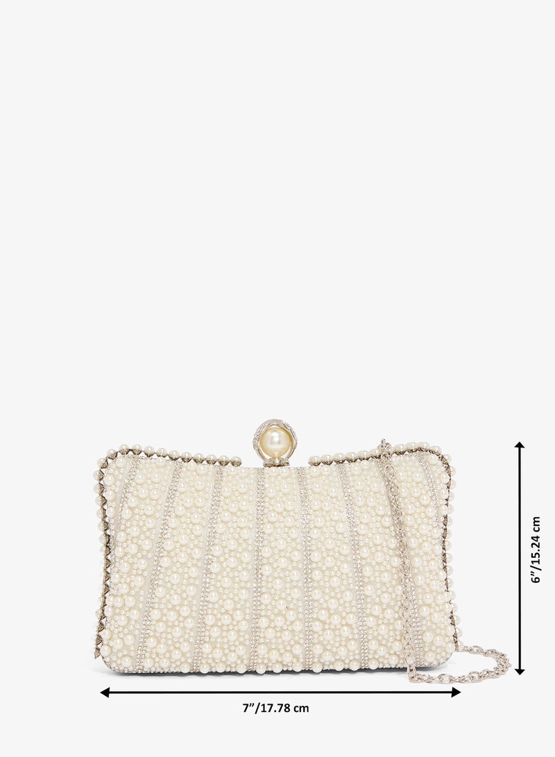 خزانة حقيبة مزينة باللؤلؤ بتفاصيل دقيقة - Image 5