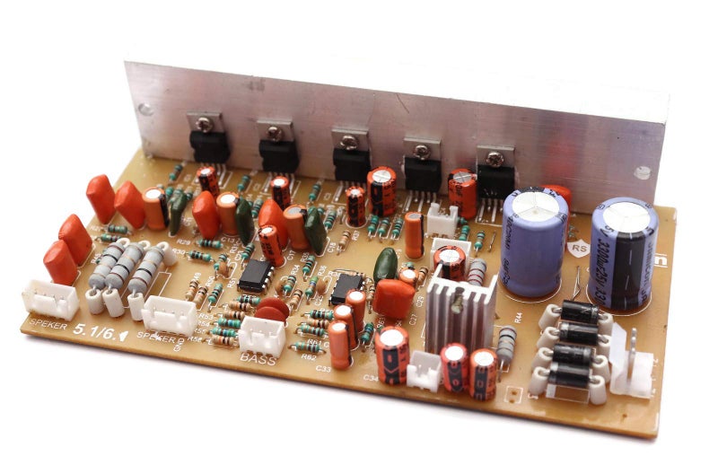 Electronicspices Electronic Spices 5.1-6.1 Stereo Home Theater Audio Amplifier Board Kit 150 Watt with Connector and Bass Boost Support and Electronic Components (Tda 2030) - Image 1
