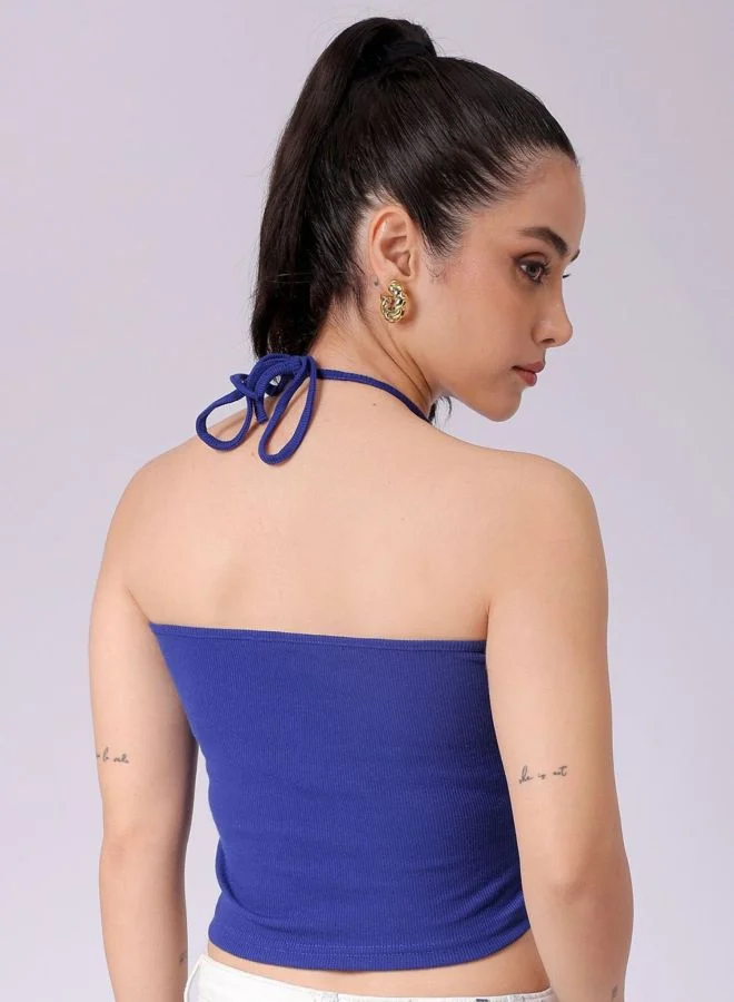 Freehand  Women Regular Fit Solid Scoop Neck Sleeveless Crop Top  | Best Price UAE