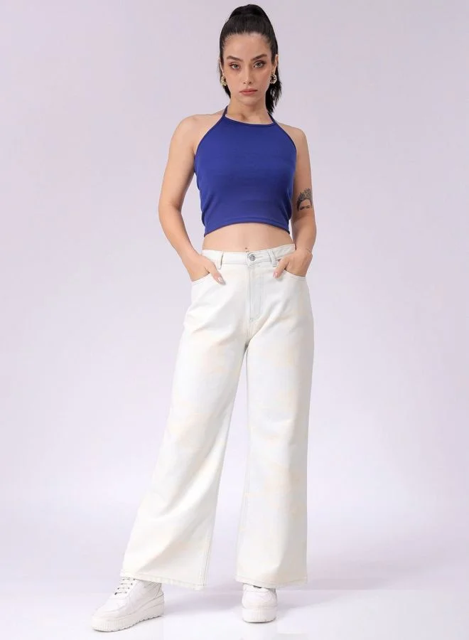 Freehand  Women Regular Fit Solid Scoop Neck Sleeveless Crop Top  | Best Price UAE