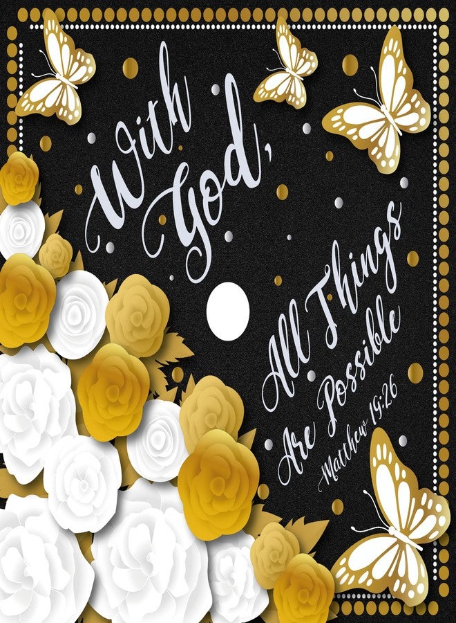 ADVANSYNC With God, All Things Are Possible Graduation Cap Topper - Image 4
