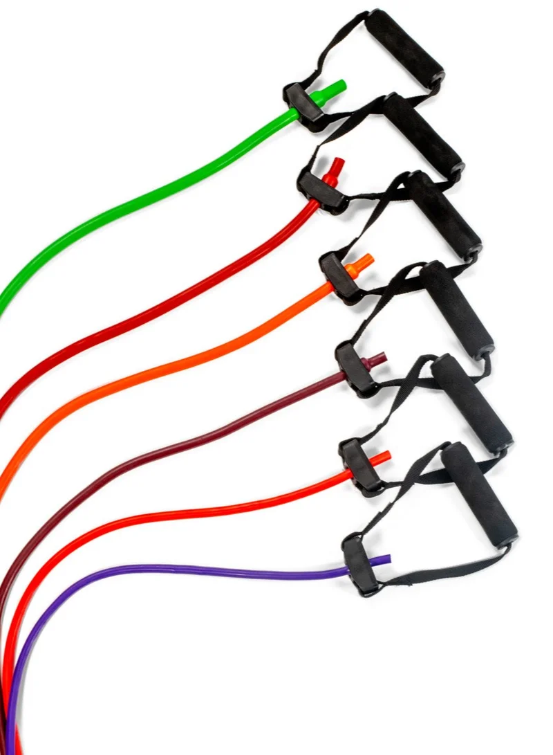 Sports Origin First Place Exercise Tubing | Resistance Band for Strength Training, Physical Therapy, Rehab, Home Gym & Workout with Plastic Handles