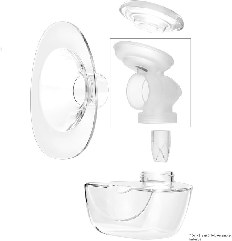 Zomee Fit Breast Shield Replacement Kit Breast Shield Body Diaphragm Duckbill Valve and 6 oz Portable Milk Bottle Storage Container Pump Not Included Fit Breast Shield Assembly 1 Count - Image 2