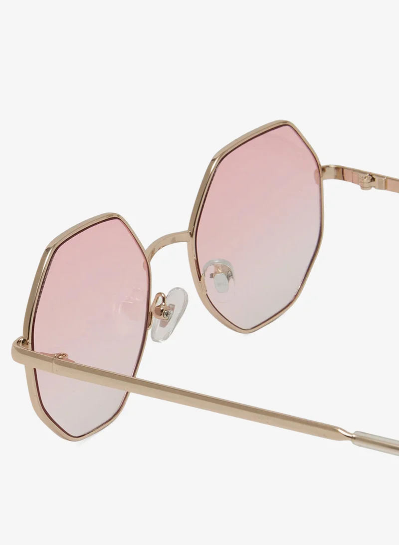 Redtag Girls Pink Aviator Sunglasses 1 Piece