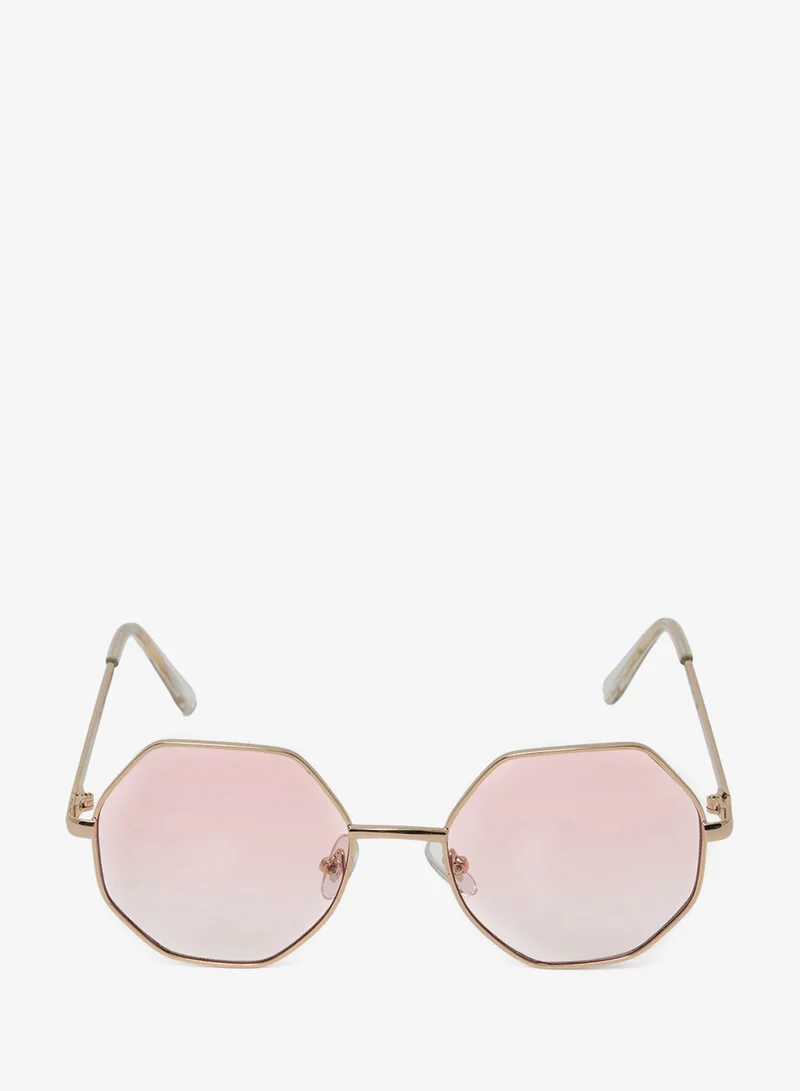 Redtag Girls Pink Aviator Sunglasses 1 Piece