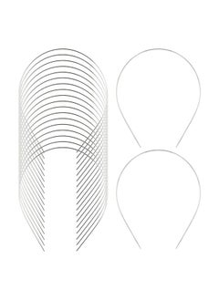 Lawie 20 Pack Bulk 1.5Mm Width Thin Silver Plain Blank Hard Metal Headbands Skinny Men Wire Hair Bands Clasps Tiara Crown Hair Holder Diy Craft Accessories For Women  - Image 2