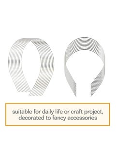 Lawie 20 Pack Bulk 1.5Mm Width Thin Silver Plain Blank Hard Metal Headbands Skinny Men Wire Hair Bands Clasps Tiara Crown Hair Holder Diy Craft Accessories For Women  - Image 5