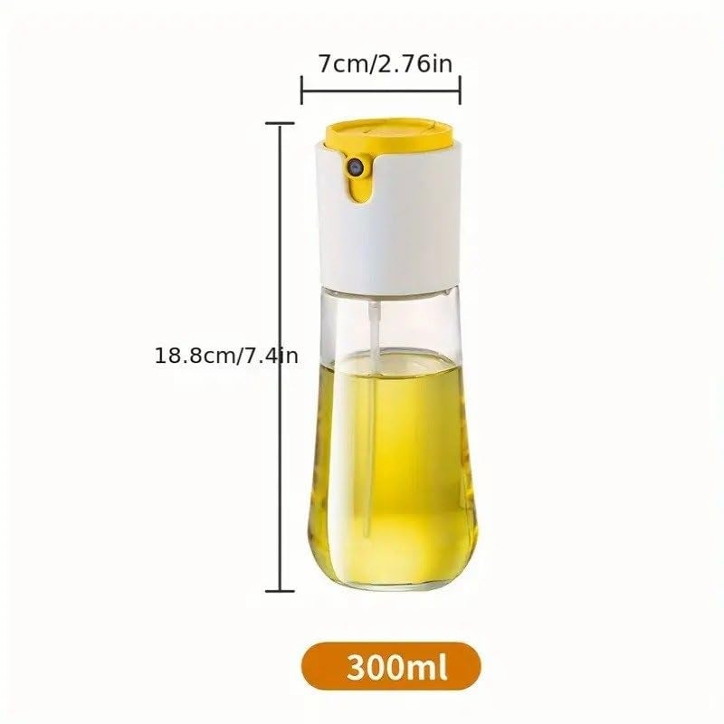 Wrishay 300ml 2 in 1 Olive Oil Pourse and Oil Dispenser Bottle for Kitchen Glass Oil Bottle with Premium Nozzle Oil Sprayer for Air Fryer SaladRoasting Multi Color Pack of 1 - Image 5