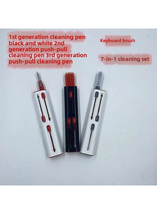 Bluetooth Headset Cleaning Brush Digital Multi-function Cleaning Suit Keyboard Cleaner Earplug Manufacturers-Color:White Second-generation Pen (bag Packaging)  - Image 2