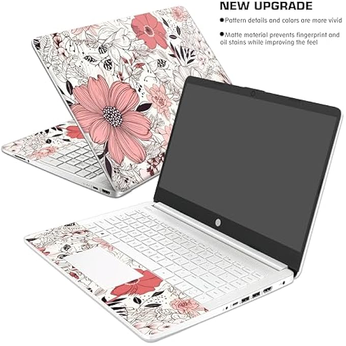 rayihni LAPTOP SKIN DECAL HP 15.6" - BOTANICAL, LAPTOP COVER STICKER, NO CUTTING REQUIRED, NO BUBBLE, WATERPROOF, SCRATCH RESISTANT - INCLUDING WIDE SCREEN AND WRIST PAD - Image 2