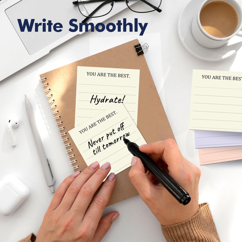 Vantasii 18 PCS Inspirational Sticky Notes with Lines, Adhesive Note Pads Motivational Fun Notepads, Employee Appreciation Gifts Bulk for Teacher, Nurse, Coworkers, Office, Work & Study Supplies (3â€ x 3â€œ) - Image 4
