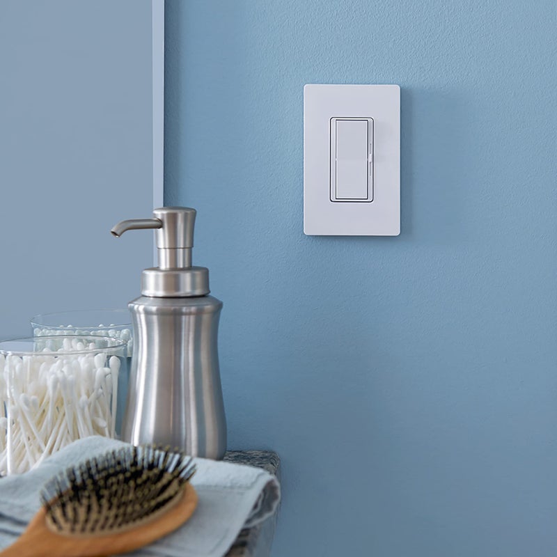Lutron Claro Light Switch Cover Plate, 1 Gang Wallplate, for Decorator Light Switches, Rocker Light Switch Cover, Outlet Cover, Screwless Switch Plate Cover, Satin, SC-1-SW, Snow - Image 2