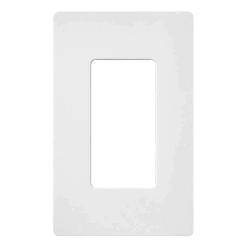 Lutron Claro Light Switch Cover Plate, 1 Gang Wallplate, for Decorator Light Switches, Rocker Light Switch Cover, Outlet Cover, Screwless Switch Plate Cover, Satin, SC-1-SW, Snow - Image 1