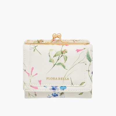 فلورا بيلا من شو إكسبرس Women's Floral Print Tri-Fold Wallet with Button Closure