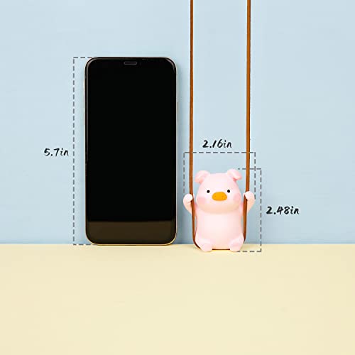 YGMONER Super Cute Swinging Pig Car Mirror Hanging Ornament Car Interior Accessories (Pig) - Image 3