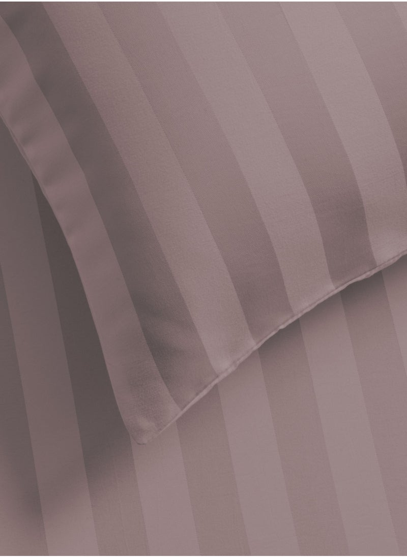 Master Home Textile Single Microfiber Sheet Set,  Single Size 2 Pieces, Hotel Stripes Design  - Image 4