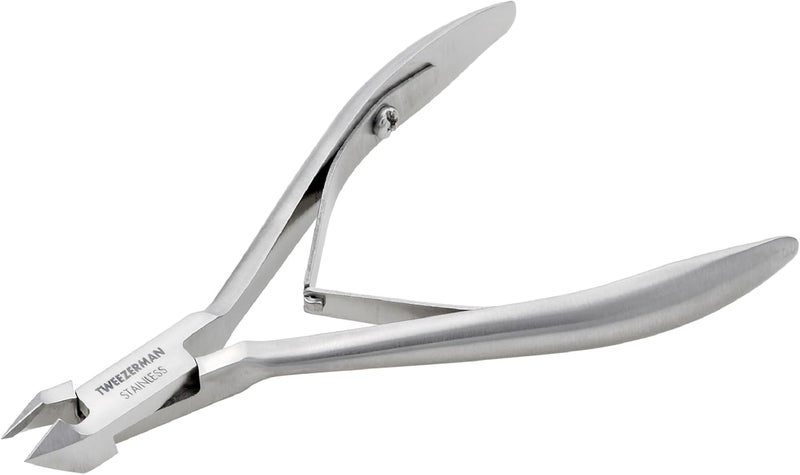 Tweezerman Rockhard Stainless Steel Cuticle Nipper, 1/2 Jaw - Precision Nail Care Tool - Image 1