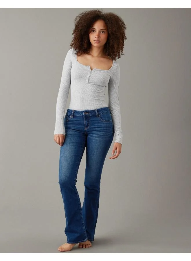 American Eagle AE Next Level Stretch Curvy Low-Rise Kick Bootcut Jean
