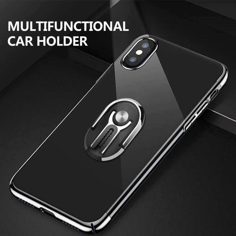 Car Phone Holder: Rose Red Zinc Alloy 360° Rotation Stand - Anti-slip Silicone Grip Multi-function Hands-free Bracket for Car Vent Navigation & Daily Use - Image 2