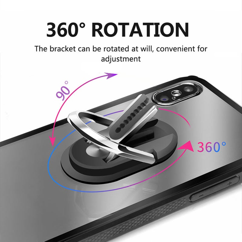 Car Phone Holder: Rose Red Zinc Alloy 360° Rotation Stand - Anti-slip Silicone Grip Multi-function Hands-free Bracket for Car Vent Navigation & Daily Use - Image 4