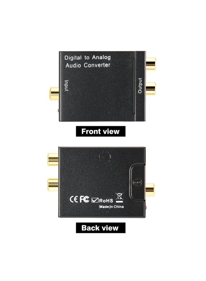 NIBEMINENT Digital Optical Coaxial Toslink Signal To Analog Audio Converter Adapter Black - Image 5