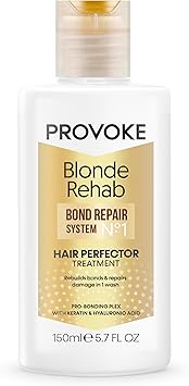 PROVOKE Blonde Rehab N01 Hair Perfector Repair Treatment 150ml Rebuilds Bonds and Repairs Damage in 1 Wash with a Pro Bonding Complex Keratin and Hyaluronic Acid for Blonde c hair off white - Image 1