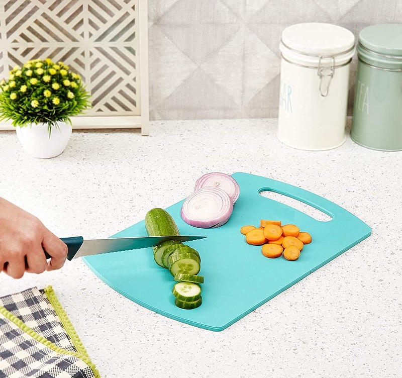 KBS Plastic Cutting/Chopping Board - Turquoise Blue - Image 3