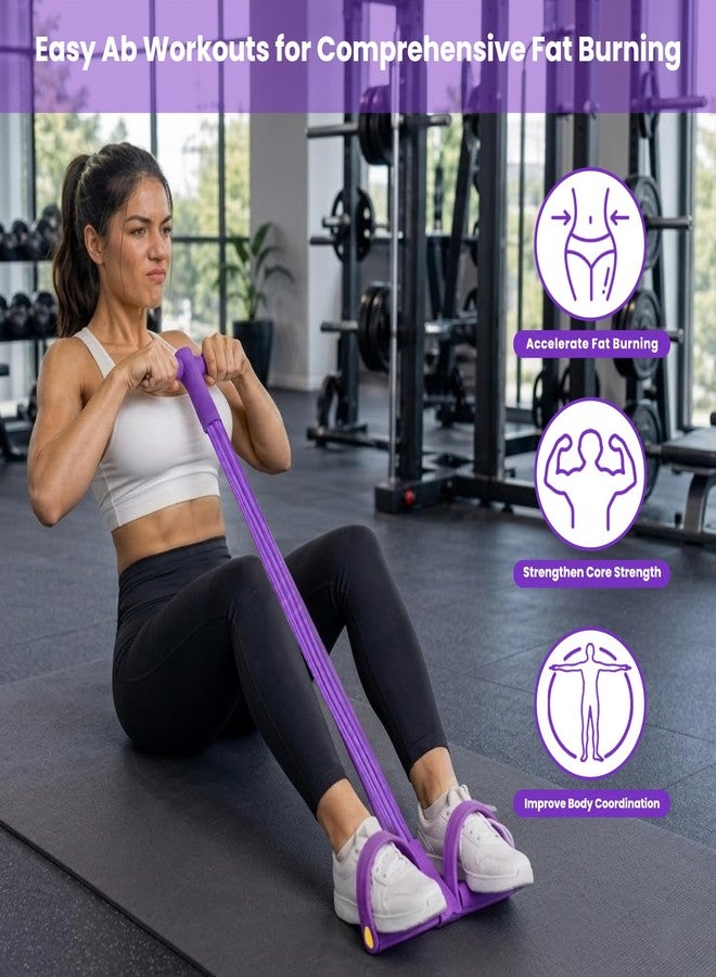 BYXAS Resistance Bands with Handles, Pedal Resistance Band for Exercise and Workout, Elastic Fitness Bands for Home Workout, Multifunction Exercise Equipment for Abdomen, Waist, Arms and Legs (Pink) - Image 2