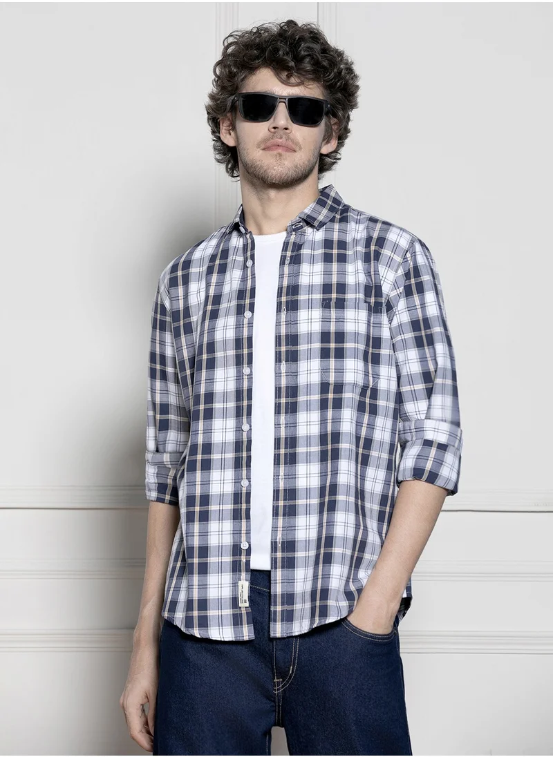 دينيس لينغو Navy Regular Shirt for Men - Timeless, Comfortable