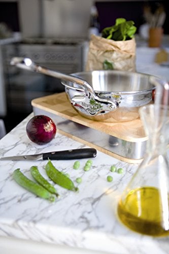 Mauviel M'Cook 5-Ply Polished Stainless Steel Chef Pan With Cast Stainless Steel Handle, 3.4-qt, Made In France - Image 2