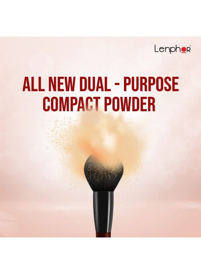 Lenphor Perfect Matte Face Compact Powder Enrich With Vitamin E Long Lasting & Lightweight Face Powder For Women Makeup Powder & Face Powder For Women & Girls Lanolin & Paraben Free Caramel - Image 4