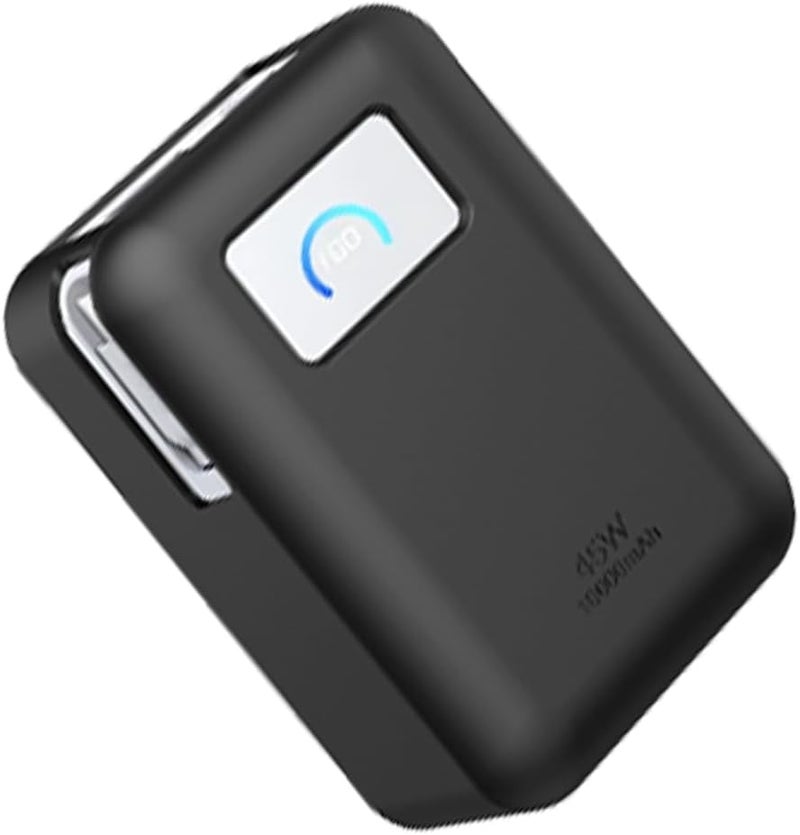 WUNIAK Case for Anker Nano(45W 10000mAh), Soft Silicone Protective Portable Scratch Shock Resistant Shell，Black - Image 1