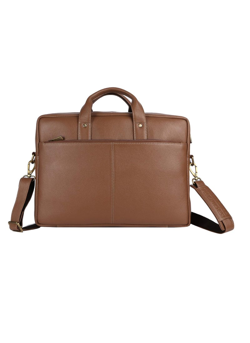 HAMMONDS FLYCATCHER Laptop Bag for Men - Leather Office Bag with Multiple Compartments - Fits 14/15.6/16 Inch Laptop Bag - Messenger and Shoulder Bag for Travel - Water Resistant - Burlywood  - Image 4