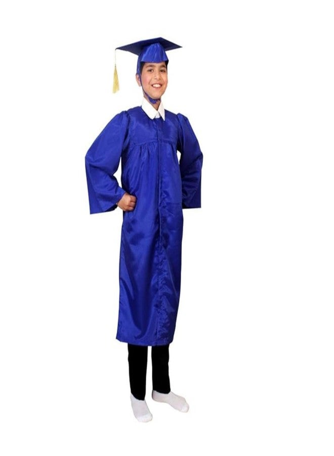 Desi Andaaz Kids Convocation Dress Graduation Gown and Cap Set | Breathable Polyester | Ideal for School, Nursery & Kindergarten Graduation(Blue1)(6-7 Years) - Image 2