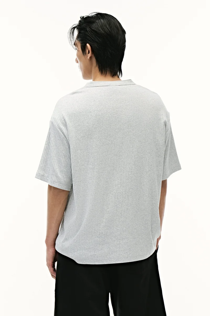 H&M  Loose Fit Henley top for Men | Best Price UAE