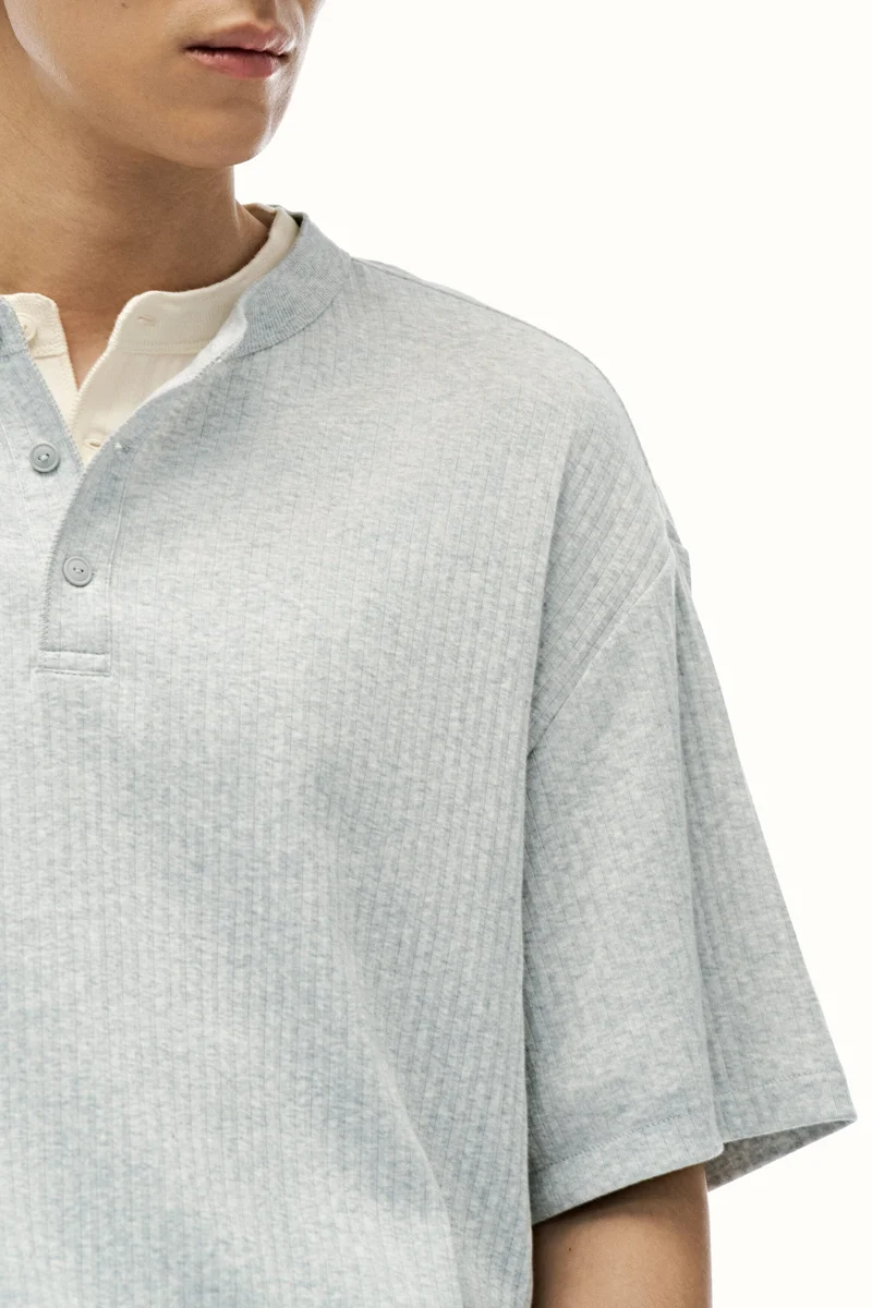 H&M  Loose Fit Henley top for Men | Best Price UAE