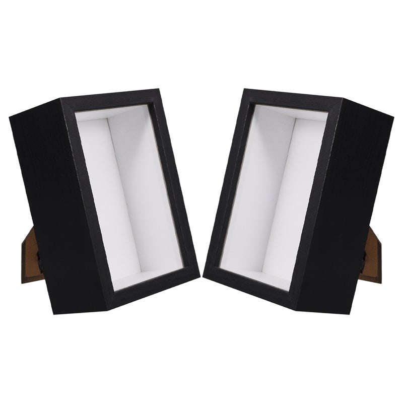 2PCS Wood Box Picture Frame Specimen Collection Box DIY Display Box for Butterfly Specimen Dried Flower Press Plant Display Wall Desk - Image 1