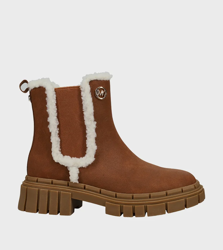 Michael Kors Sherpa Detail Chunky Chelsea Boots