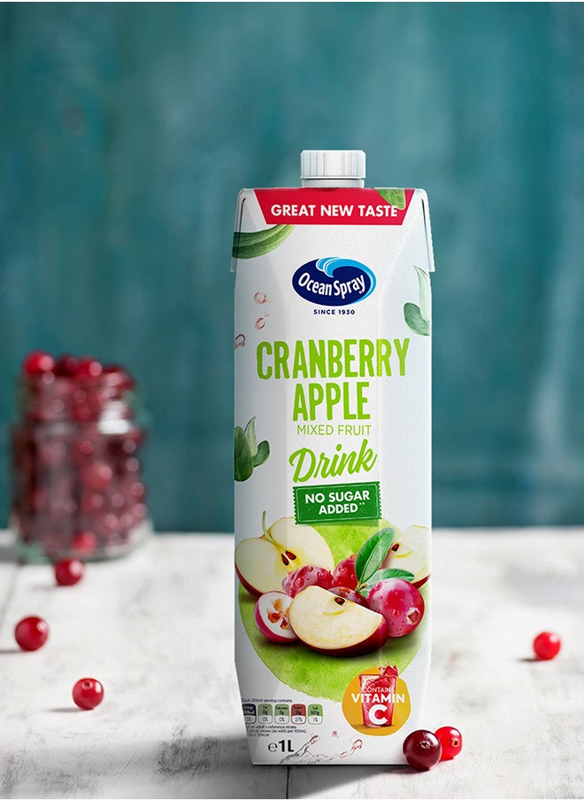 Ocean Spray - Cranberry Apple Mixed Fruit Drink With No Added Sugar 1L - Image 1