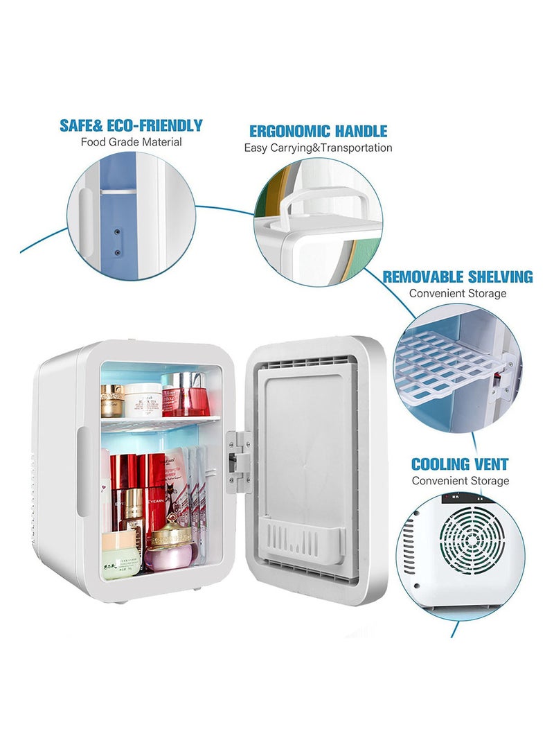 MissTiara 4 Liter Mini Cosmetic Beauty Refrigerator with Mirror AC/DC Thermoelectric Cooling Insulated Refrigerator for Skin Care Cosmetic Beverage Baby Food Bedroom Car Use - Image 2