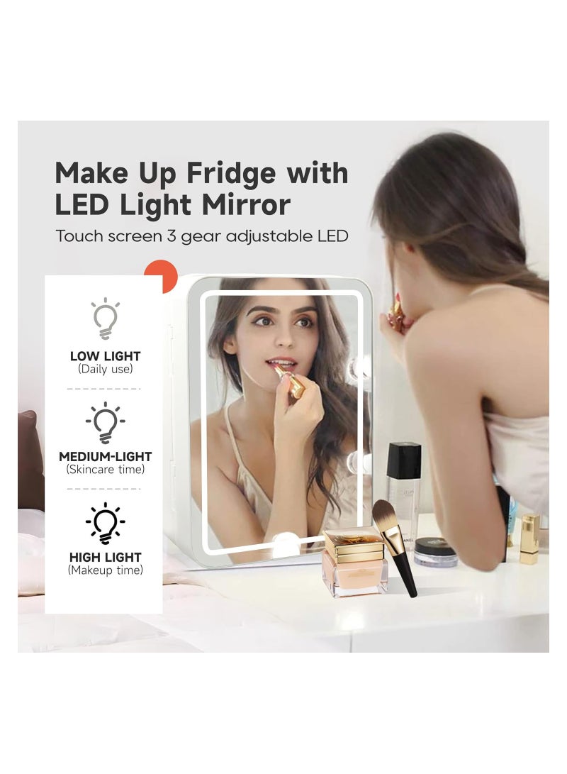 MissTiara 4 Liter Mini Cosmetic Beauty Refrigerator with Mirror AC/DC Thermoelectric Cooling Insulated Refrigerator for Skin Care Cosmetic Beverage Baby Food Bedroom Car Use - Image 3