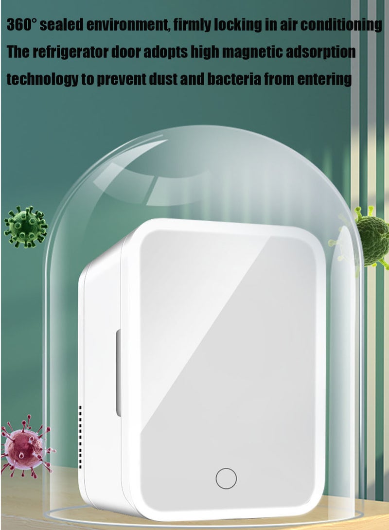 MissTiara 4 Liter Mini Cosmetic Beauty Refrigerator with Mirror AC/DC Thermoelectric Cooling Insulated Refrigerator for Skin Care Cosmetic Beverage Baby Food Bedroom Car Use - Image 4