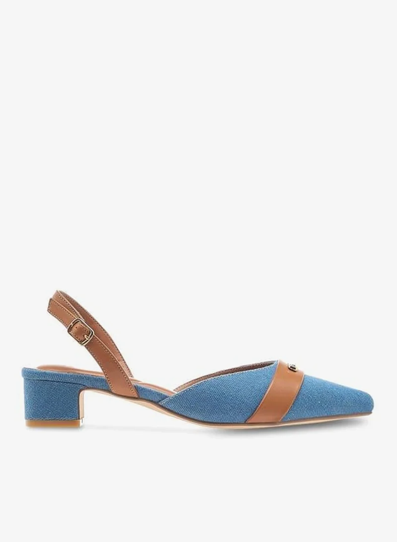 سيليست حذاء نسائي بكعب عريض مدبب مع إبزيم