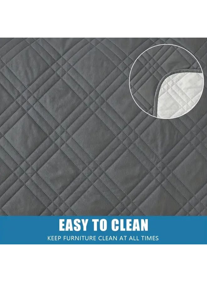 غطاء أريكة رمادي غامق مضاد للانزلاق قابل للغسيل واقي للأثاث من الحيوانات الأليفة - Image 5