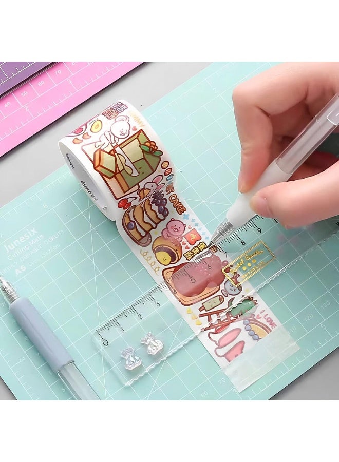 4 قطع من سكاكين الحرف اليدوية وقلم/سكين فني وقلم/سكين قص ورق وأدوات نحت فنية رائعة وقاطعة لفافات ورقية لأعمال سكرابوكينغ والحرف الورقية - Image 5