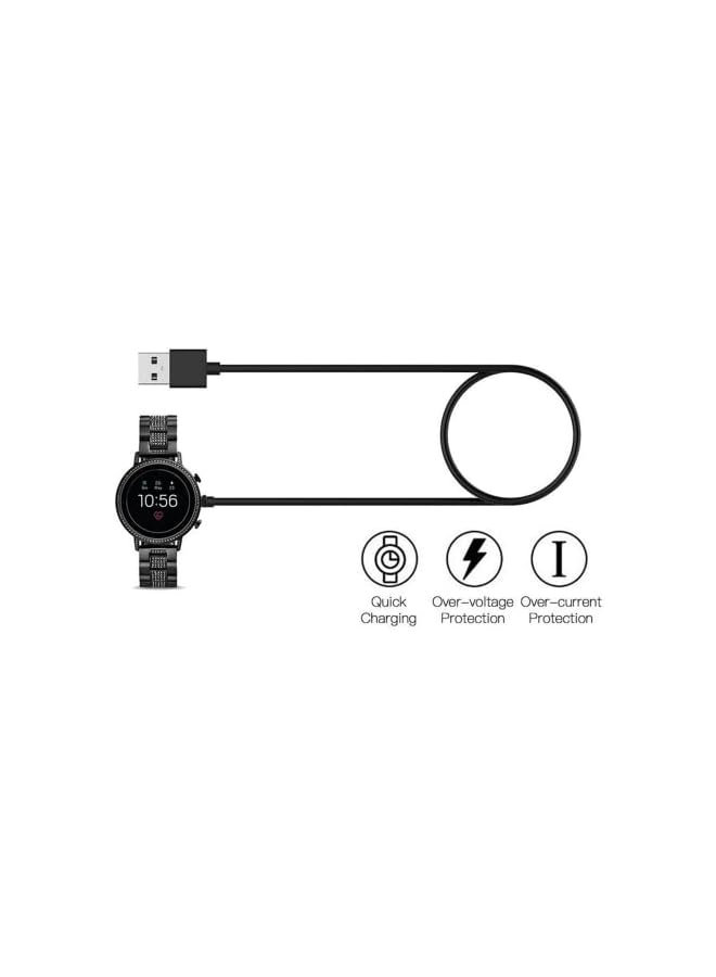 S-TOP USB Charging Cable Cord Dock Charger Adapter For Fossil Gen 4/5 For Diesel For Emporio Armani For Misfit Vapor 2 Sport Watch - Image 2