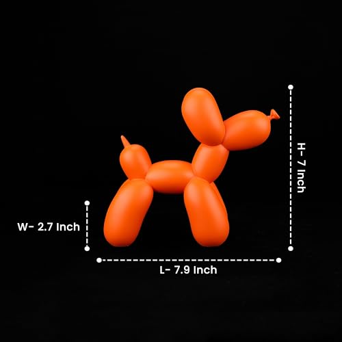 Artarium Balloon Dog Figurine Showpice for Home Decor Living Room/Hall, Decorative Piece for Tv Unit, Shelf, Centre Table, Bedroom, Unique Home Decor Gift House Warming (Orange) - Image 3