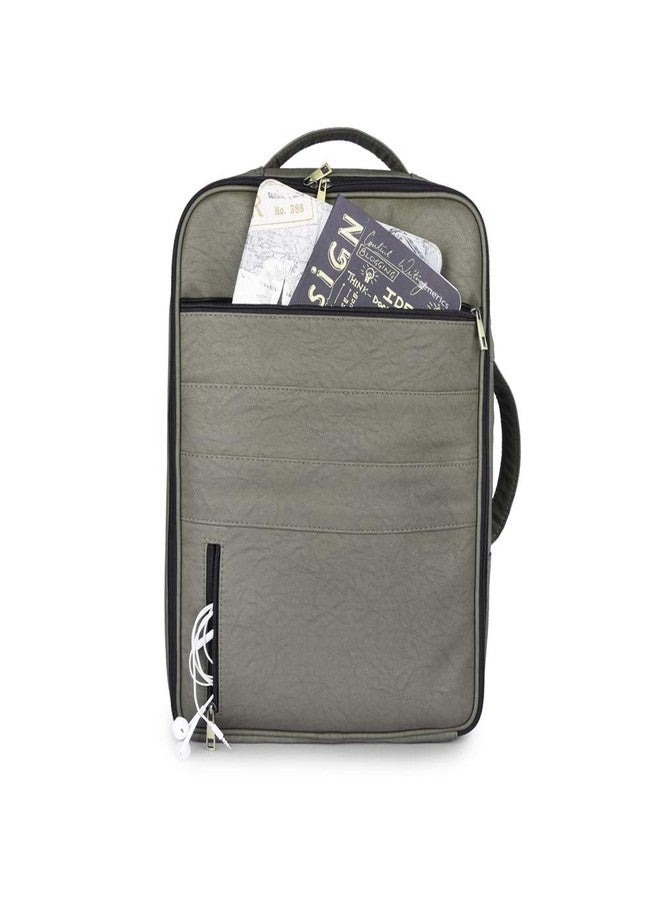 Strutt Premium leatherette Waterproof Laptop Backpack/Travelling Backpack for Men and Women, 20 Ltrs - Olive Green Osaka - Image 5