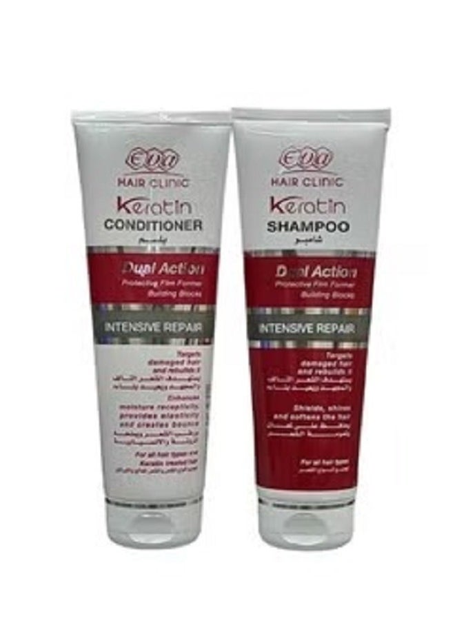 Eva - Shampoo and conditioner to restore damaged and stressed hair and rebuild it 230 ml - Image 1