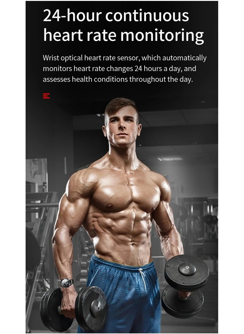 JM03 Smart Watch Men TWS Earphones Bluetooth Call Music Control Blood Pressure Detection Smartwatch Android IOS
